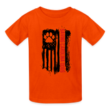 Distressed American Flag Kids' T-Shirt - orange