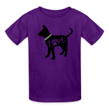 CD Puppy Love Ultra Cotton Youth T-Shirt - purple