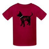CD Puppy Love Ultra Cotton Youth T-Shirt - dark red