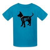 CD Puppy Love Ultra Cotton Youth T-Shirt - turquoise