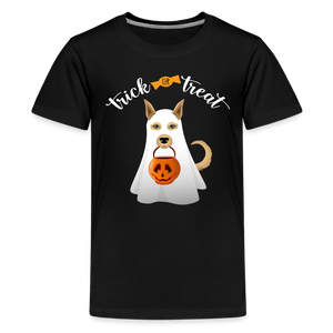 Trick or Treat Carolina Dog Kids' Premium T-Shirt - black